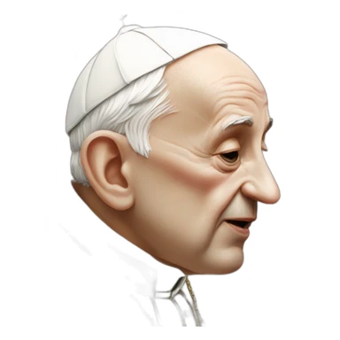 the pope innocently snorting lines sticker