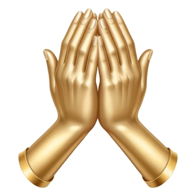 praying metallic hands sticker