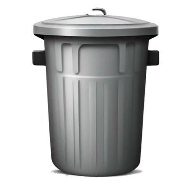 Trash can with a lid sticker