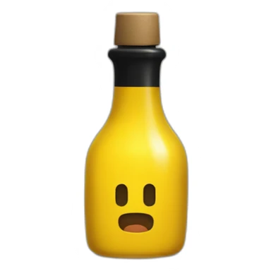 Yellow and black Bottle with text that exactly says “Koto” sticker