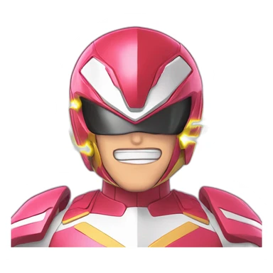 power ranger style AI with brain exposed lightning explosion overwhelmed anime style sticker