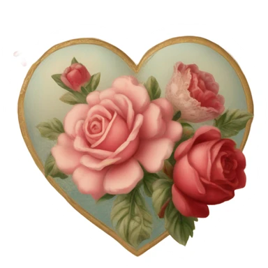 vintage valentine’s day card sticker