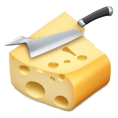 Knife chopping cheese sticker