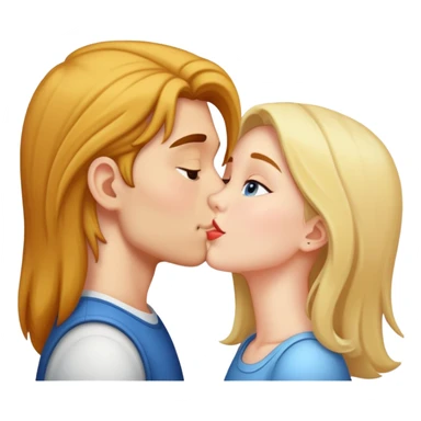 A girl and a boy kissing  sticker