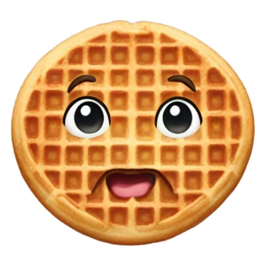 Cute waffle sticker