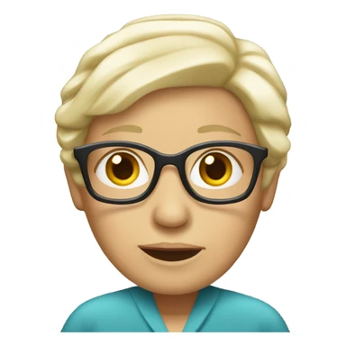 Blonde, senior female psychologist sticker