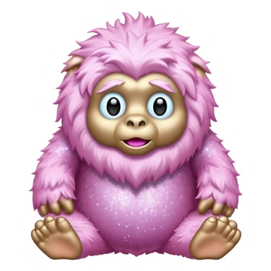 pink yeti with glitter sticker