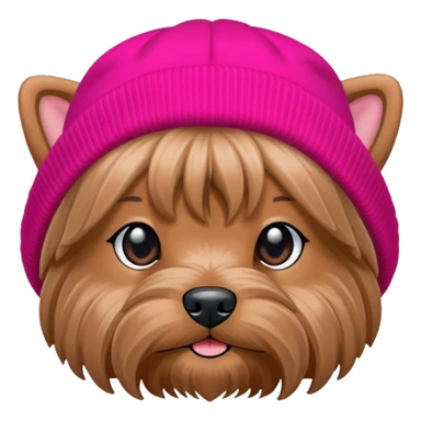 Yorshire terrier beanie hat sticker