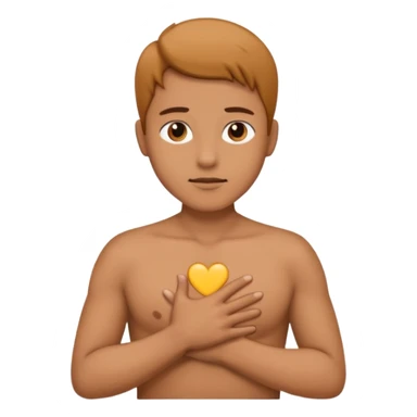 Mano al pecho sticker