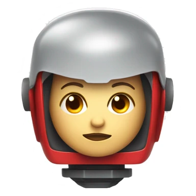 cute head of a bot with red siren sticker