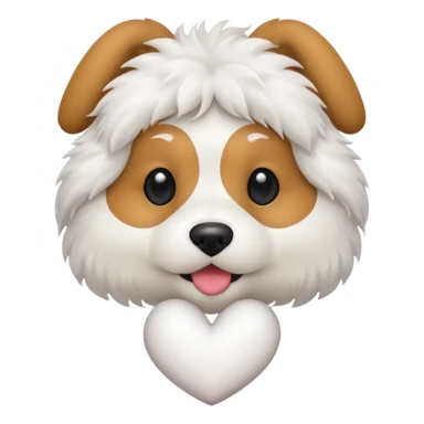 Dog shaped heart ￼ sticker