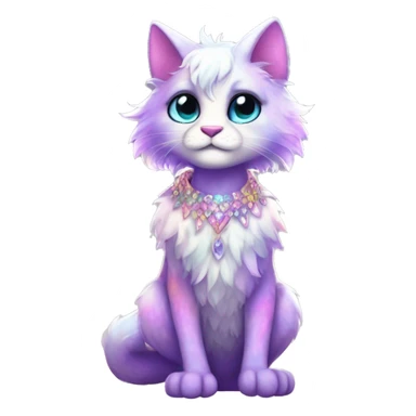Furry, sparkle, iridescent, colorful, pastel, edgy, cool, fantasy beautiful, divine, godly, angelic, animal, anthro, full body, fursona, feline sticker