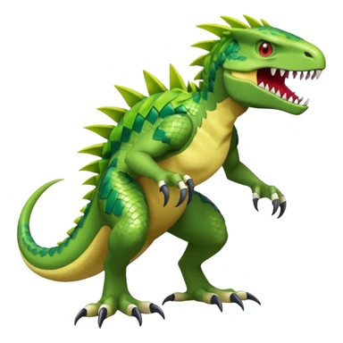 Raptor-Legged Sharp-Clawed Velocitor-Fast Predatory Pokémon-Fakémon-Digimon-Creature, (full body) sticker