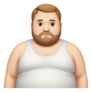 Fat guy in white tank top sticker