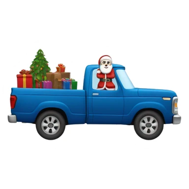 Santa driving a ford f150 sticker