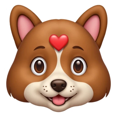 Dog with heart eyes sticker