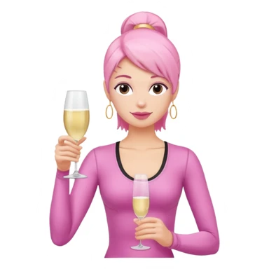 pink pilates prosecco sticker