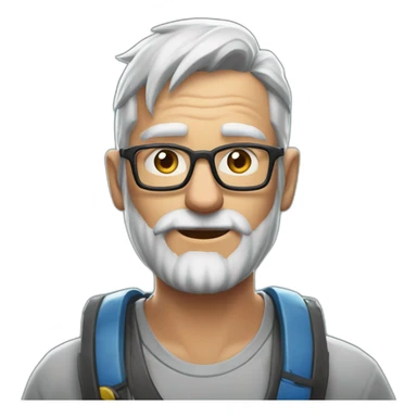 old guys play video game her name is maxime frys, he love fortnite sticker