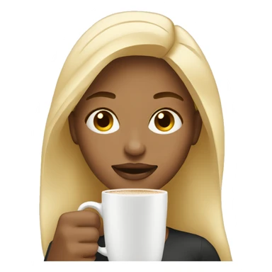 Blonde Girl with Coffee  sticker