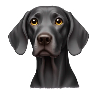 Black Weimaraner sticker