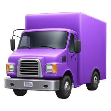 Purple Delivery Truck sticker