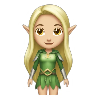 metalic-shy-elf-girl sticker