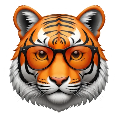 tiger head with dark sunglasses sticker
