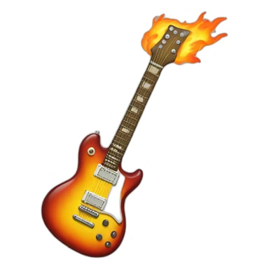 Electric Guitar on fire emoji sticker