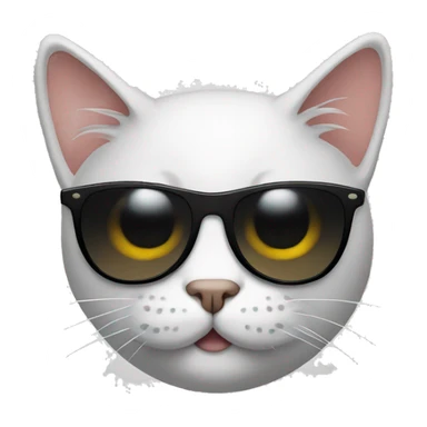 Cat with sunglasses sticker