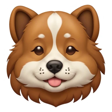 Dog with eyes closed and mouth closed sticker