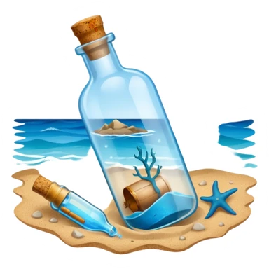 Message letter in Bottle sticker