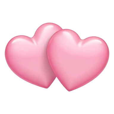 double light pink hearts sticker