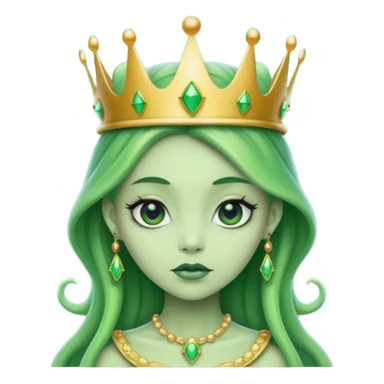 alien princess, crown sticker