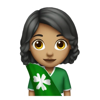 Girl with ireland flag sticker
