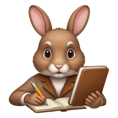 A rabbit soing Time-Intensive Manual Research sticker