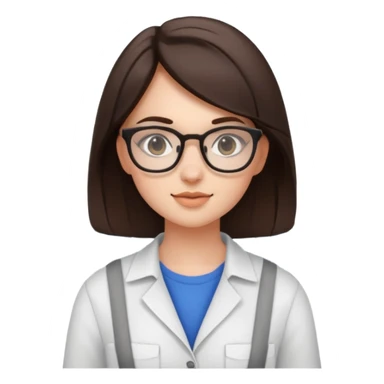 girl architect - brunette - 20 years old cute pose sticker