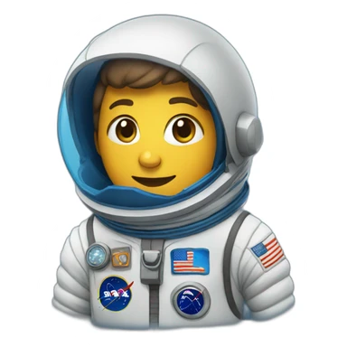 Space explorer with blue spacesuit sticker