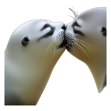 kissing seals sticker