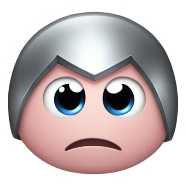 Metal Kirby with mad big eyebrows  sticker