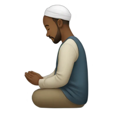 Muslim praying sticker