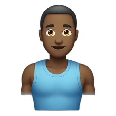 Blue emoji joogi looksmaxxing sticker