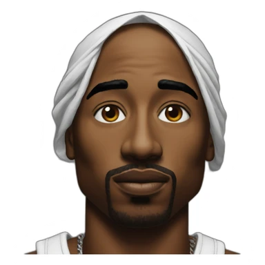 Hyper realistic tupac sticker