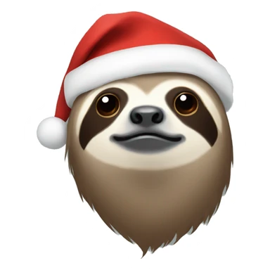 Sloth with a Santa hat sticker