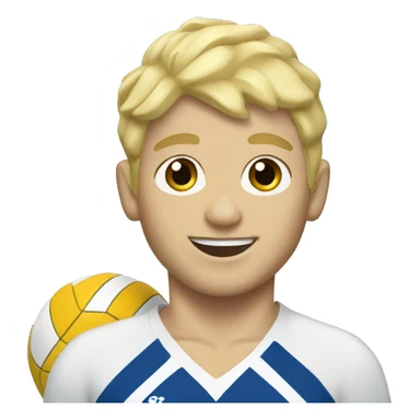 summer olympics water polo blonde boy sticker