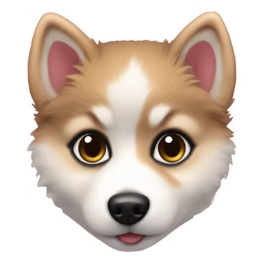 Teacup Pomsky puppy  sticker