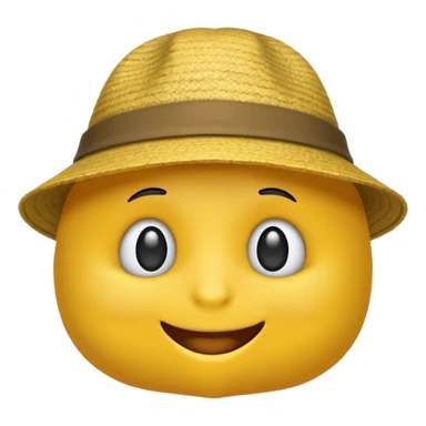 Einen Gelben Emoji mit Hut sticker