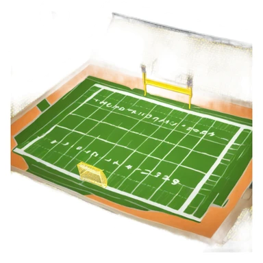 Field goal football sticker