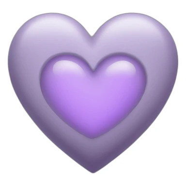 Gray and lilac heart sticker