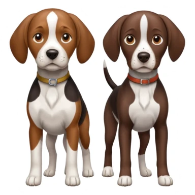 beagle and german shorthaired pointer sticker