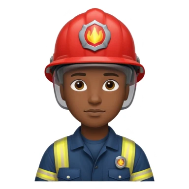 black Firefighter wearing helmets sticker